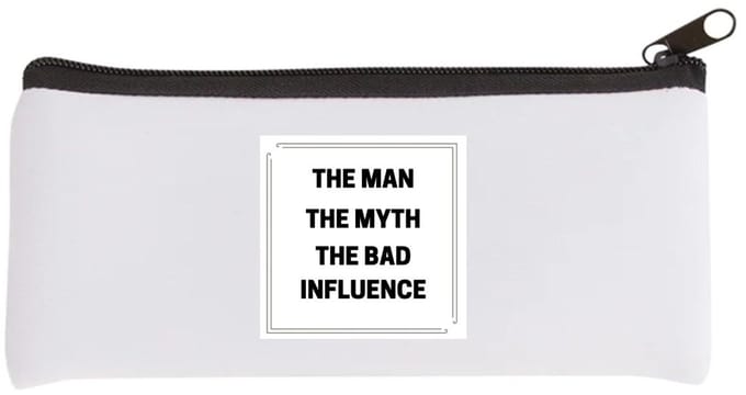 Akyol - the man, the myth, the bad influence Etui - Vader - papa - collega - grappige tekst - 20 bij 9 cm