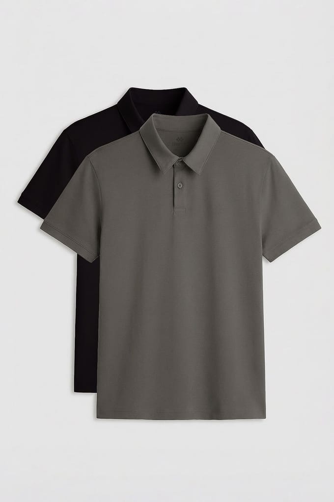 Heren Katoenen-Elastaan Poloshirt