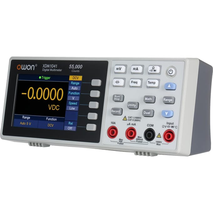 Owon 55.000 counts digitale multimeter, zeer nauwkeurige universele meter met 3,5-inch TFT LCD-scherm EU Plug wit