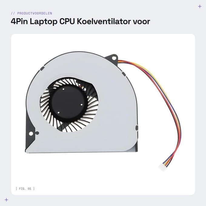 Dailygoods - 4Pin Laptop CPU Koelventilator voor Dell Inspiron