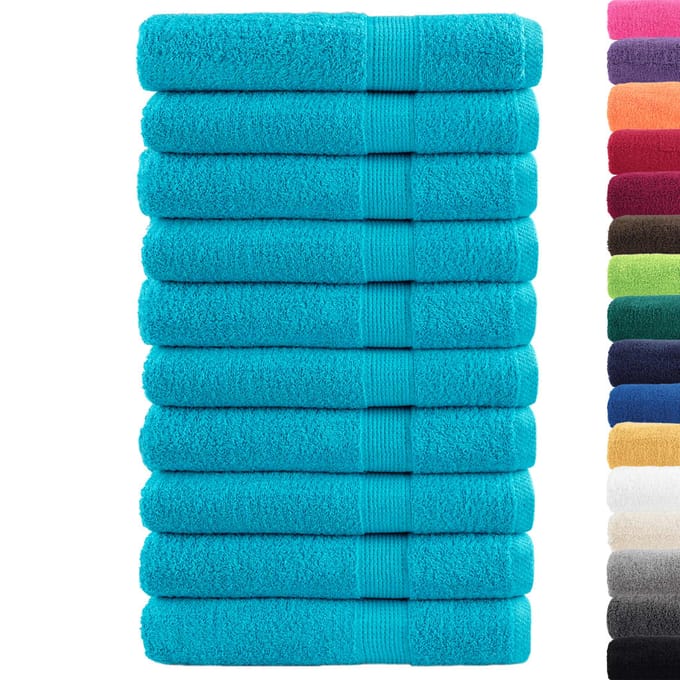 vidaXL - Saunadoeken - SOLUND - 10 - st - 600 - g/m² - 80x200 - cm - turquoise
