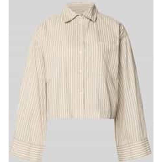 Oversized overhemdblouse van pure biologische katoen model 'Astha'