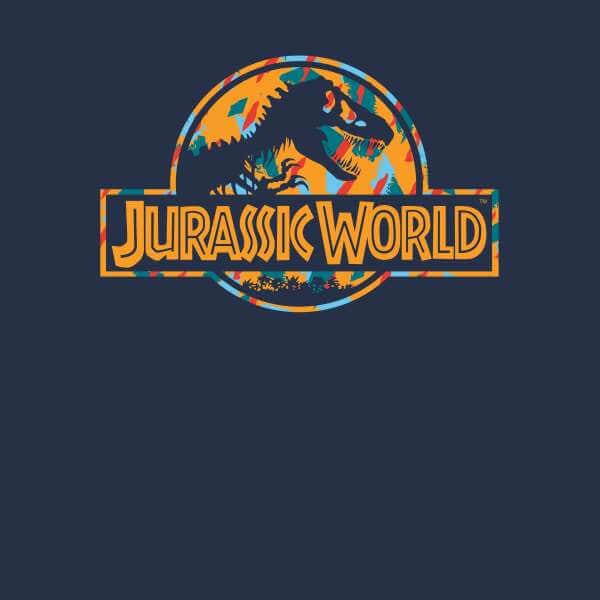 Jurassic Park Logo Tropical Hoodie - Navy - S