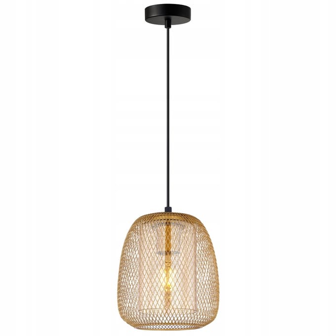 Italux Amiria Hanglamp Goud Amber Glas E27 40W