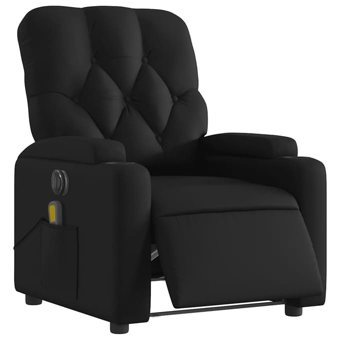 vidaXL - Massagestoel - verstelbaar - elektrisch - kunstleer - zwart