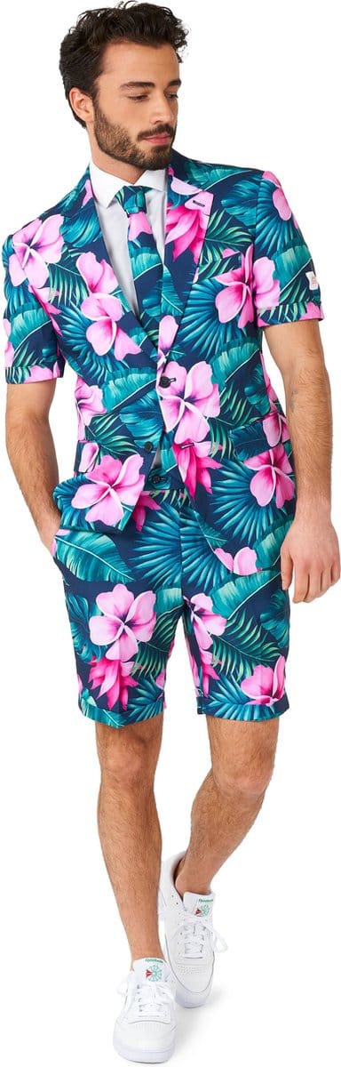 OppoSuits Hawaii Grande - Heren Zomer Pak - Tropical Kostuum - Mix Kleur - Maat EU 62