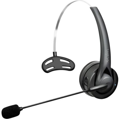 LogiLink BT0075 On Ear koptelefoon Bluetooth Zwart