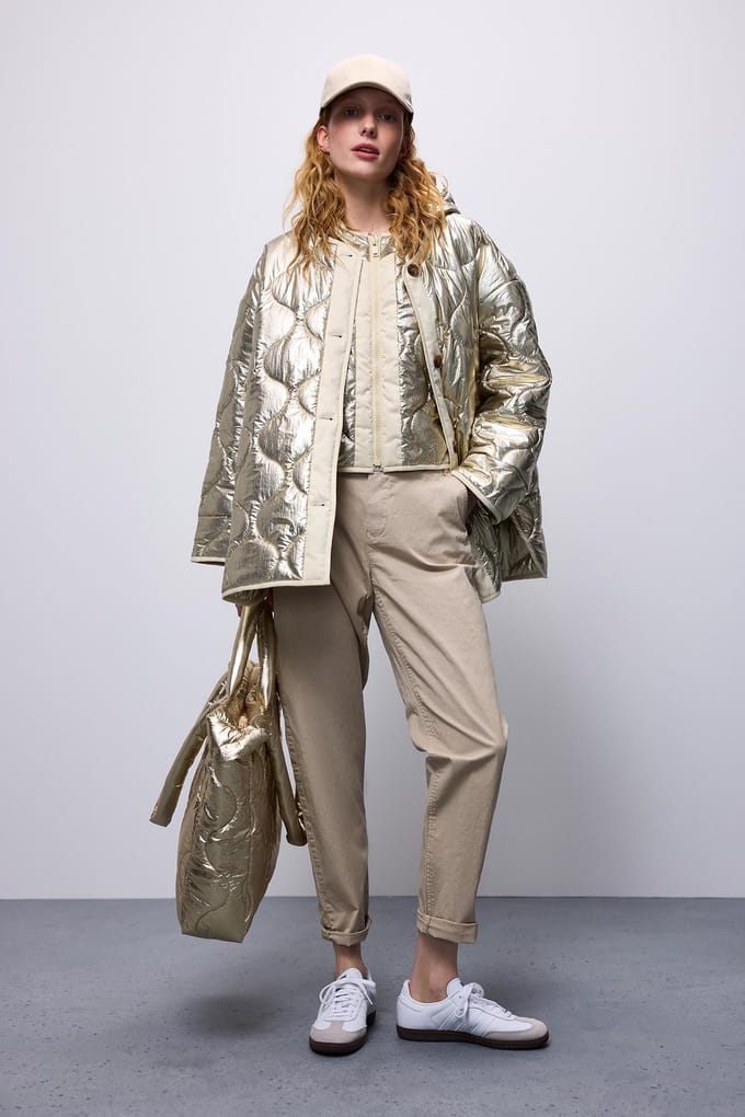 Summum Woman Jacket Quilted Metallic Dune Taglia: L | Giacche Outlet | Donna
