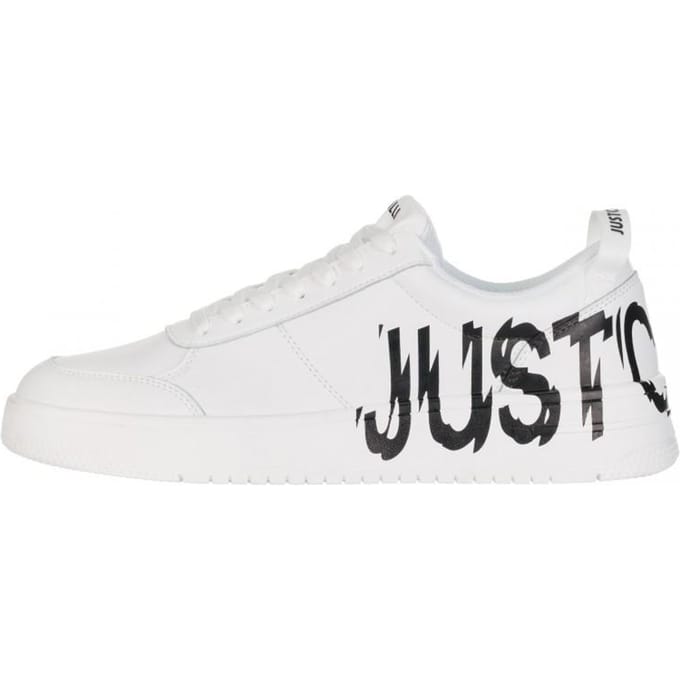 Baskets en cuir homme Just Cavalli blanc azula - Taille: 45 white