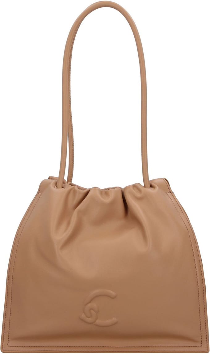 COCCINELLE Leren Schoudertas Dulse Handbag Skin Lichtbruin