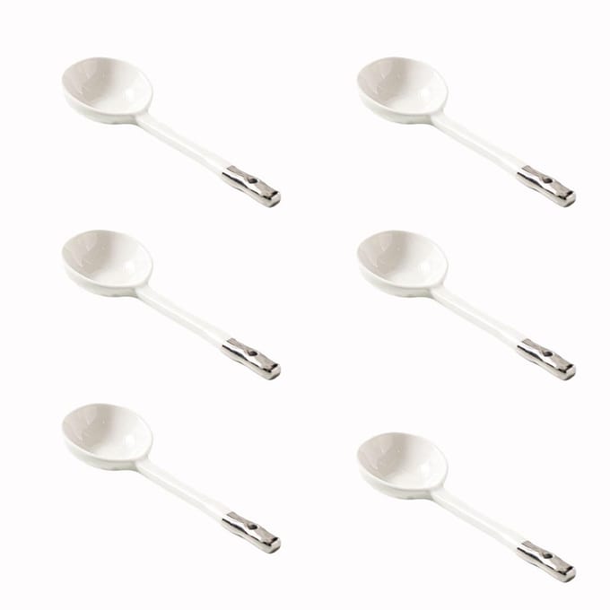 Dailygoods- Soeplepel Set van 6 - Japanse Stijl - Keramisch