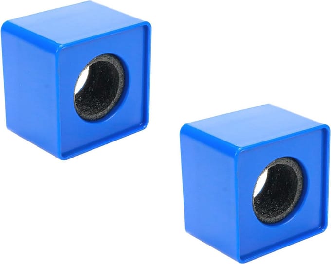 2 Stuks Microfoonstandaards - Vierkante Interview Vlaggen voor Microfoons - Blauw