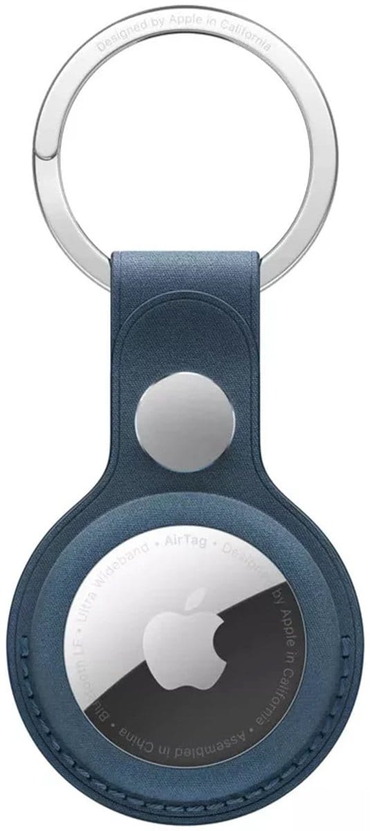 Apple sleutelhanger - AirTag - FineWoven Key Ring - Pacific Blue