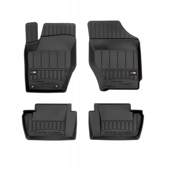 FROGUM PROLINE – Rubber automatten set met kofferbakmat – Citroen C4 I Hatchback 2004–2010 – Geurloos TPE – Extra hoge rand