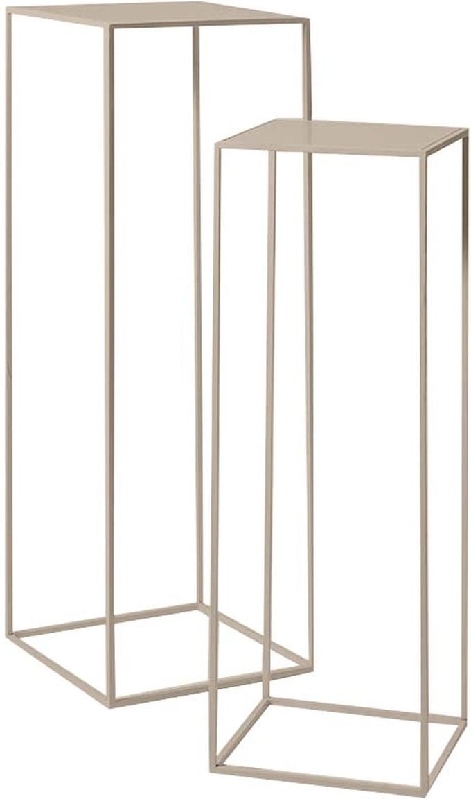 Zuil - set van 2 zuilen 105cm en 90cm - nude - Sokkel - Plantentafel