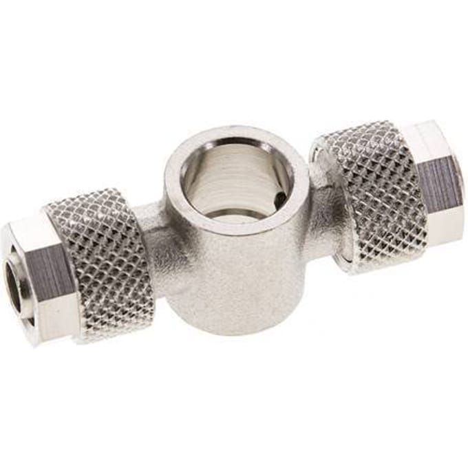 8x6 & G1/8'' Vernikkeld Messing T-Banjobout Opsteekkoppeling [2 Stuks]