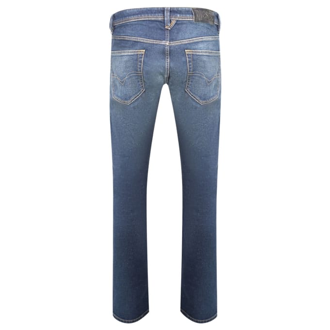 Diesel Larkee-X Straight Fit Stone Washed donkerblauwe jeans