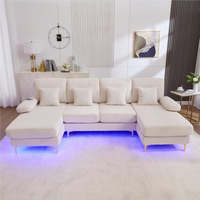 Luxe Eetkamerstoel - Fluweel - Beige - Arqam