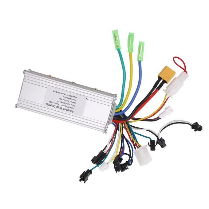 36V 48V 500W 28A Elektrische Fiets Borstelloze Controller Aluminiumlegering Behuizing Borstelloze Motor white