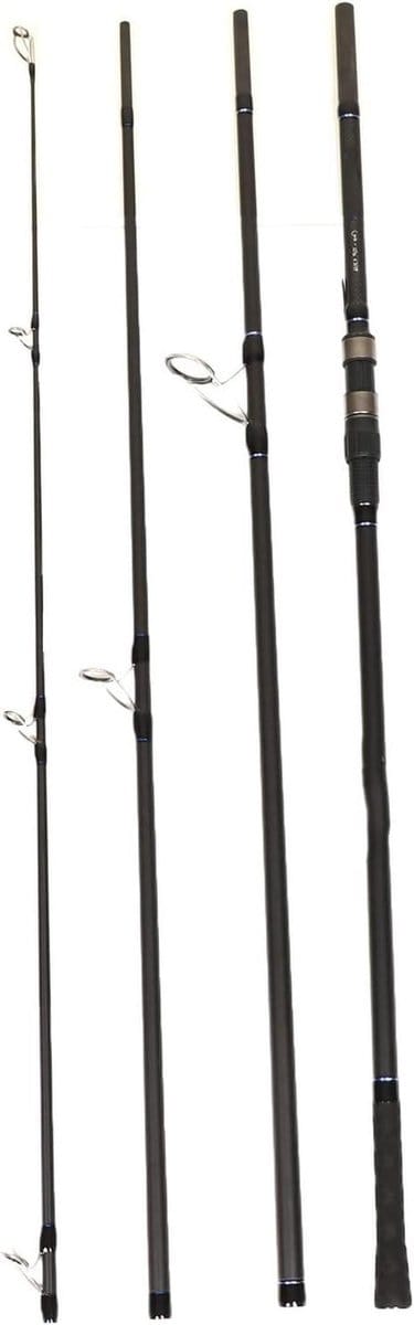 Vishengel - Werphengel Carbon - Vissen in water - Antislip grip - 36 meter - Zwart