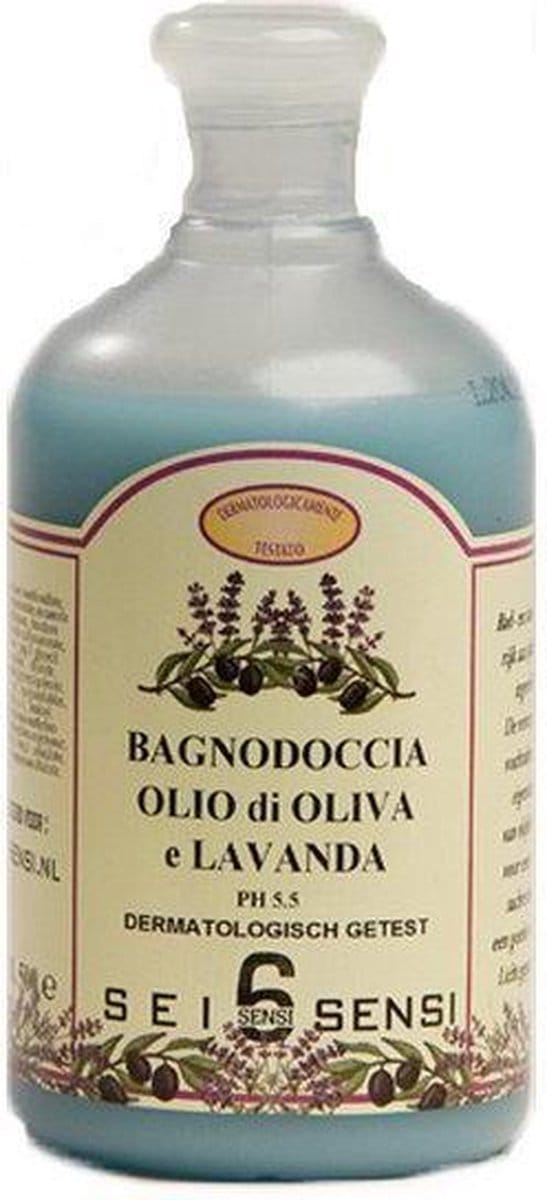 6Sensi Bad en Douche met Olijfolie & Lavendel - 500 ml