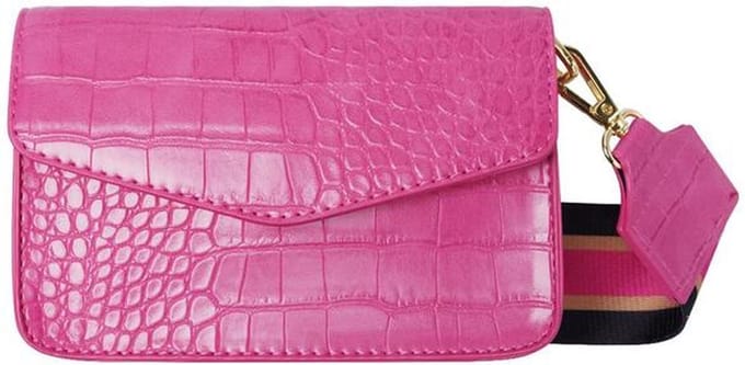 Bijoutheek Tas Crossover Tas Mat Croco Fuchsia