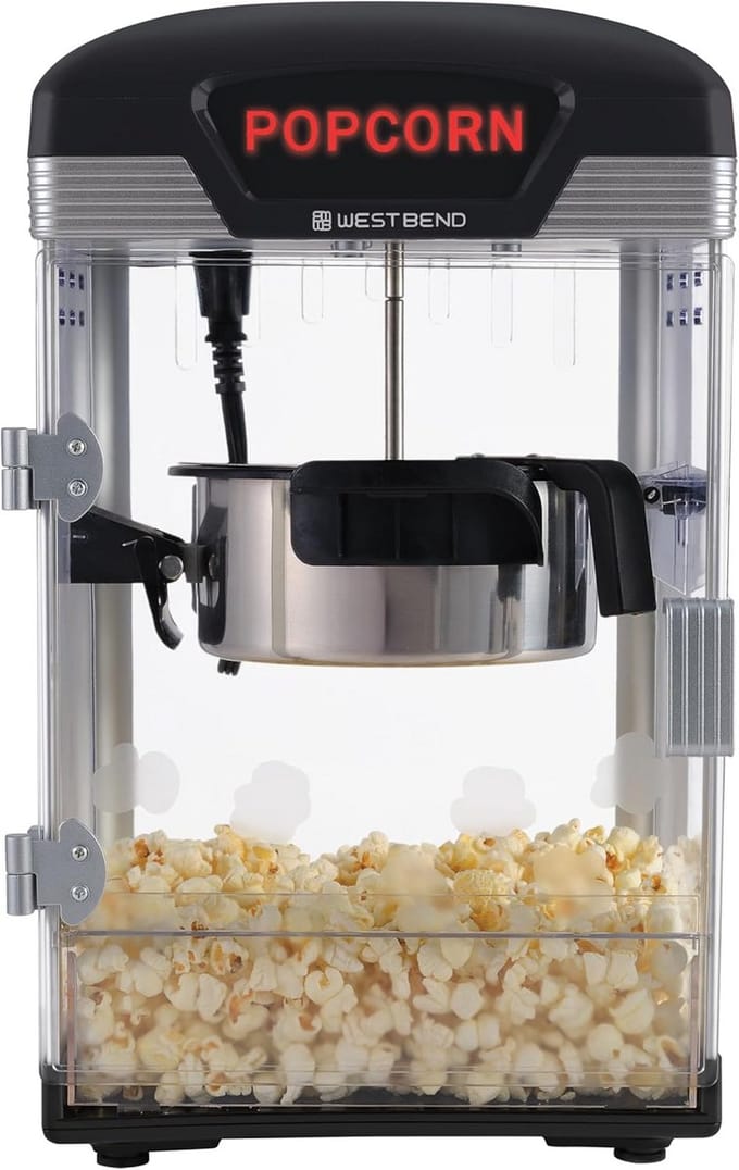 Popcornmachine met anti-aanbaklaag ketel voor 4 liter popcorn