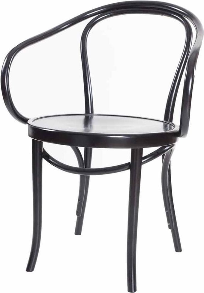 Fameg Venice No. 9 Eetkamerstoel - Met Armleuning - Hout- Design - Zwart