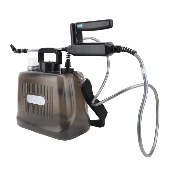 2,1 gallon batterij-aangedreven sproeier 2000 mAh batterij elektrische sproeier USB oplaadbaar potable tuin grijs