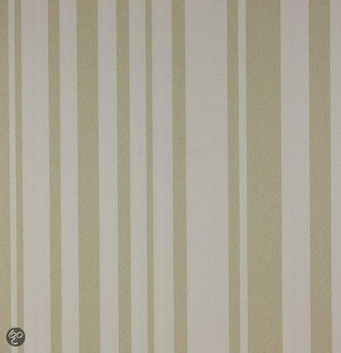 Dutch Wallcoverings Strepen - Beige/wit