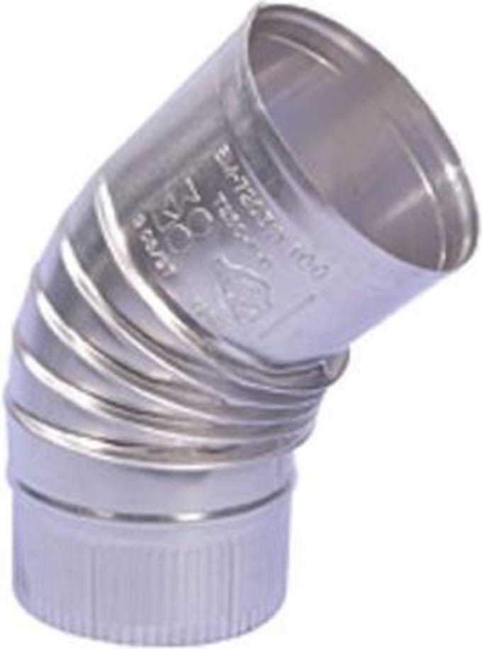 Burgerhout Bocht ML2000 dikwandig aluminium 45° Ø 80 mm