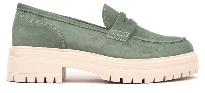 Omnio leyton loafers dames mint suede