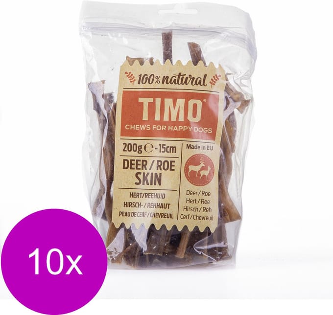 Timo Hert/Reehuid 200 g - Hondensnacks - 10 x 15 cm
