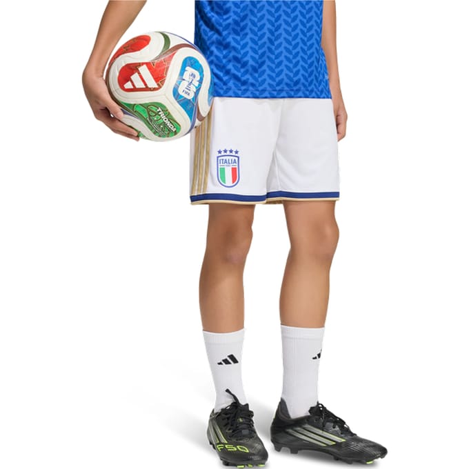Adidas Italy Korte Broeken Kinder - Wit - Maat 147 - 152 CM - Poly Jersey