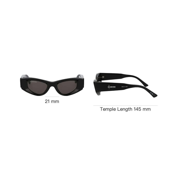 Balenciaga Modieuze Persoonlijkheid Vlinder Zonnebril Unisex Zonnebril BB0243S001 Black,48 black