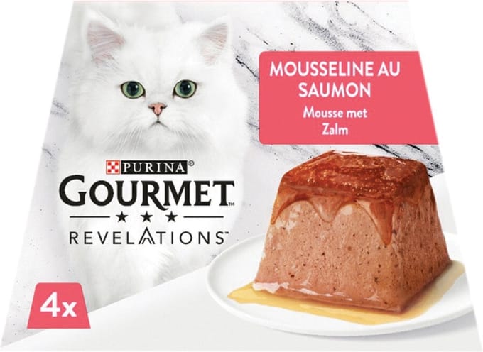 12x Gourmet Revelations - Mousse Zalm - Kattenvoer - 4x57g