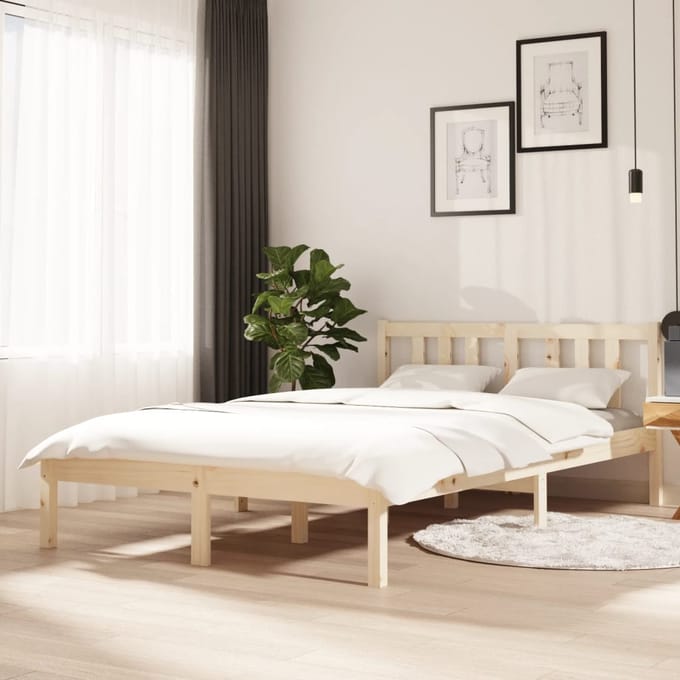 vidaXL - Bedframe - zonder - matras - massief - hout - 120x200 - cm