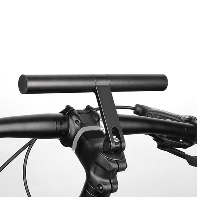 Fietsstuurverlenger Dubbele Beugel Snelspanner Verstelbare Hoek Aluminiumlegering Fietsen gray
