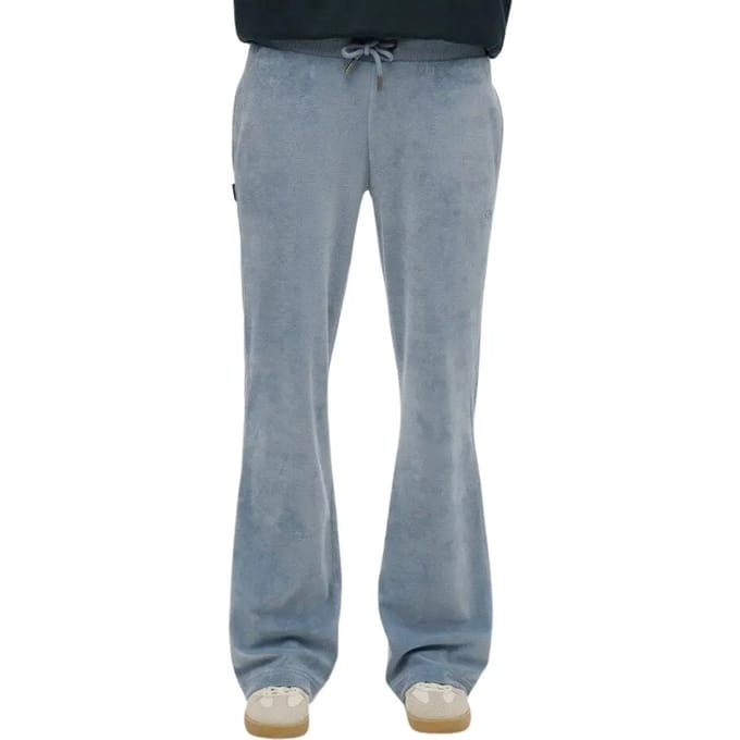 Superdry - Velours joggingbroek met wijde pijpen - Dames - Broeken