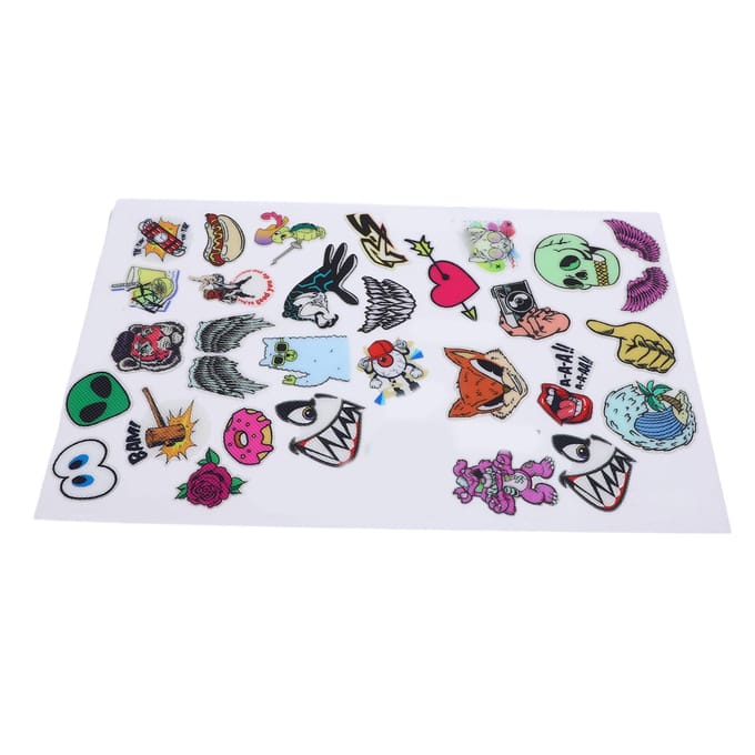 Fietsframe Stickers PVC 3D Meerdere Coole Patronen Fietsframe Decals voor Decoratie white