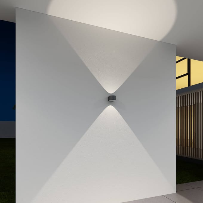 Buitenwandlamp CMD 9029 met glazen lenzen