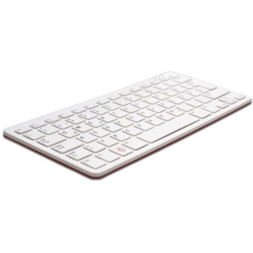 Raspberry Pi® RPI-KEYB (US)-RED/WHITE USB Toetsenbord QWERTY, US-Engels Wit, Rood USB-hub