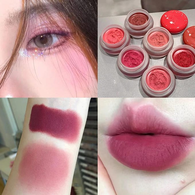 Blikje Lip Mud Mist Lippenstift Hydraterende Velvet Matte Mousse Lipgloss Wangblush Crème Tint Lippen Make-up Cosmetisch