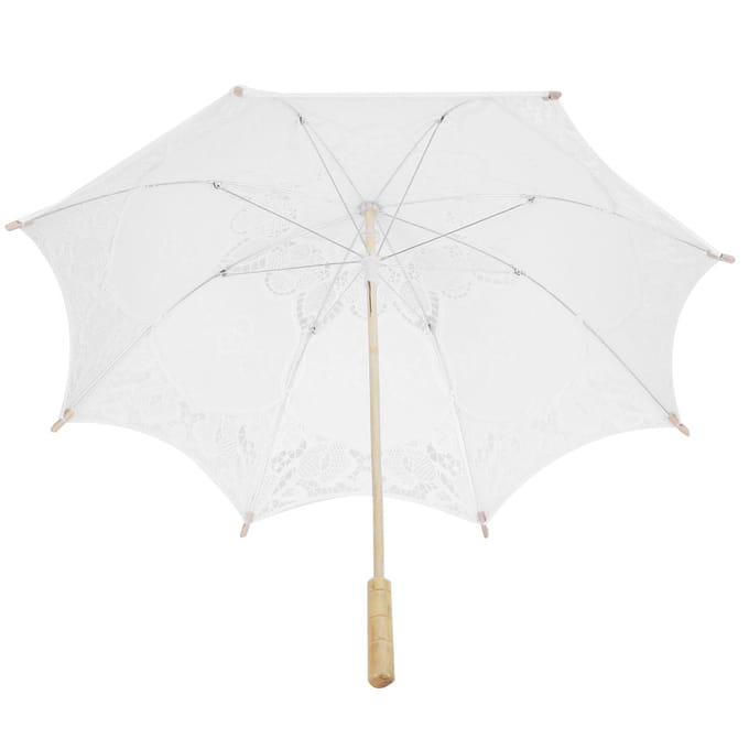 Kanten Paraplu Bruiloft Bruids Parasol Paraplu voor Fotografie Props Bruiloft BenodigdhedenL Wit wit