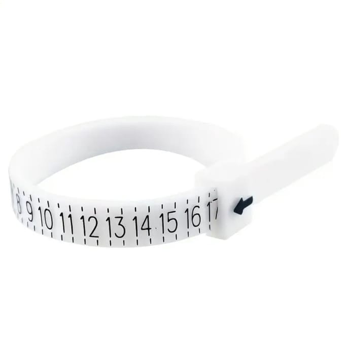 Ulanax® | Ringmeter - Ringmaat opmeten - Vinger opmeten - Vingermaat meter - Verstelbaar - Ringsize tool - Ringvinger - Wit