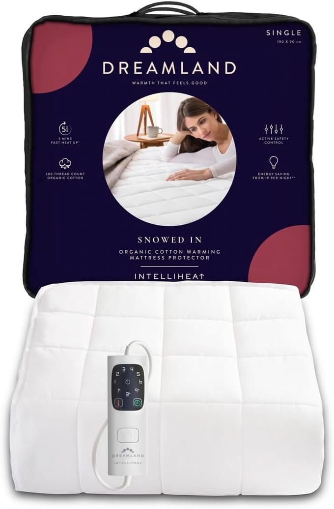 Elektrische Matrasbeschermer Katoen Enkele Boxspring Warmtefunctie en Timer