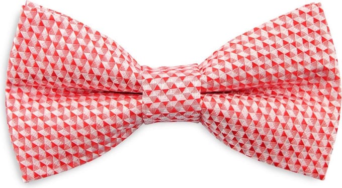 We Love Ties - Strikken - Strik Triangle Trip rood - rood / wit