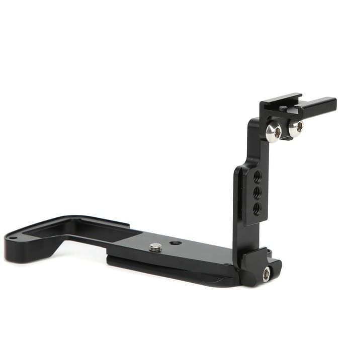 Snelkoppelings L-plaat Handgreep Beugel met voor ARCA Interface Cold Shoe Seat voor Olympus black