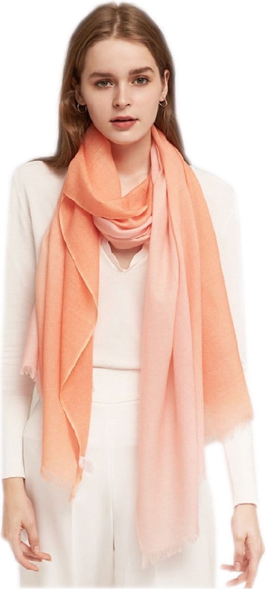 Sjaal Dames - Wollen Sjaal - Omslagdoek - Roze