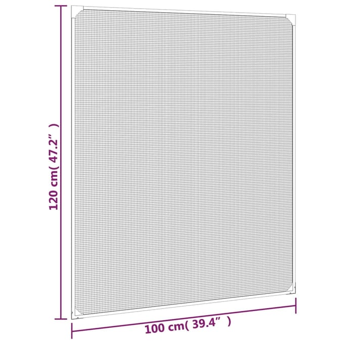 vidaXL - Insectenhor - voor - ramen - magnetisch - 100x120 - cm - wit
